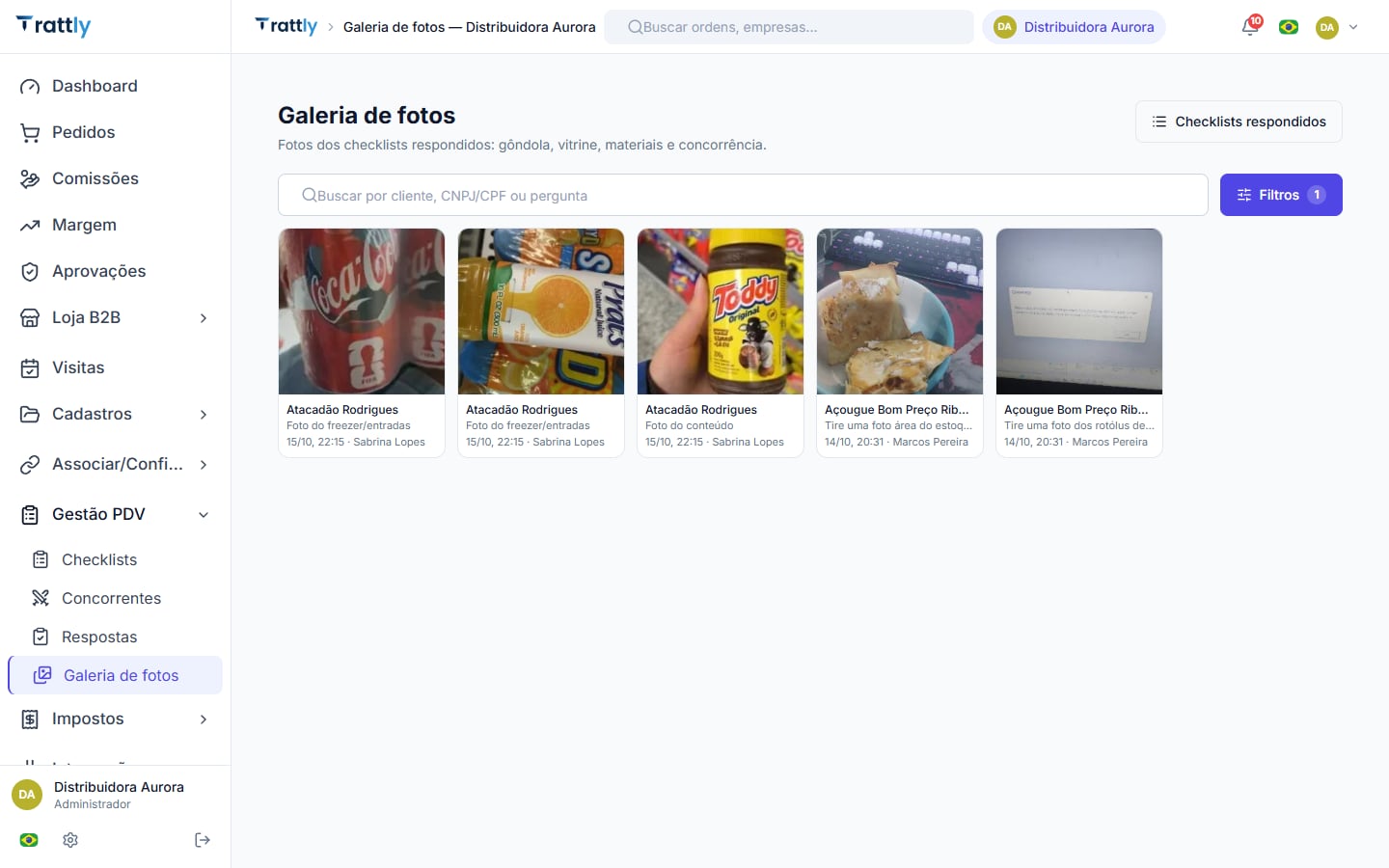 Galeria de fotos dos checklists